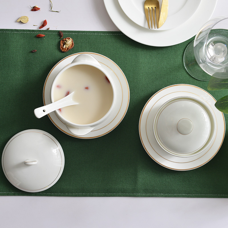 Ipads porcelain cup with cover soup cup stew stew soup pot of water to offer them small dish bird 's nest soup stew pot steaming stew ceramic cup