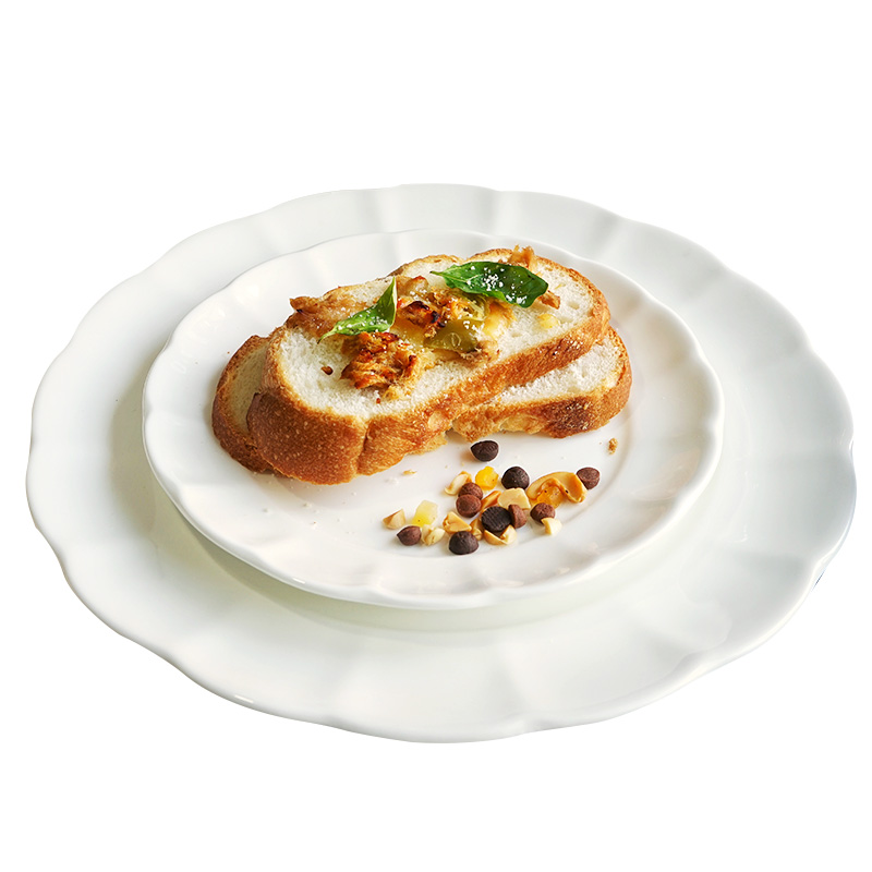 Pure white ipads porcelain tableware dishes suit household ou flat ceramic plate