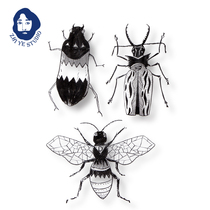 Zhi Ye original favorite Big Beetle unicorn bee Tianniu waterproof male persistent bug realistic hand-painted tattoo stickers