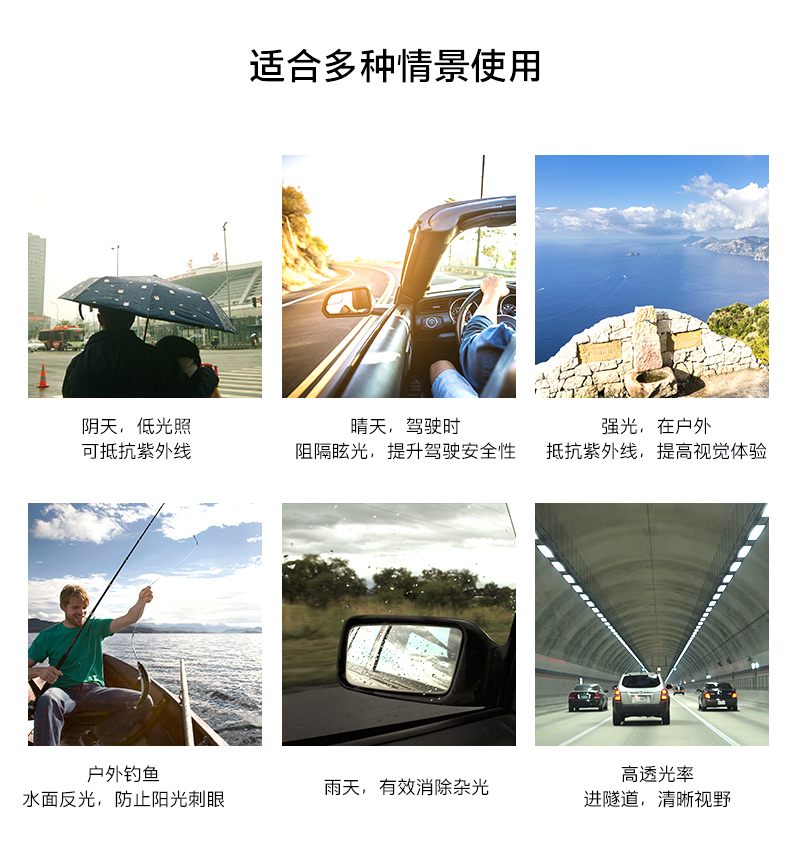 派丽蒙 男士太阳镜 偏光墨镜夹片 图11