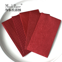 Imported high-end art paper hundreds of surname bronzing to customise traditional personality red envelope li shi feng wedding company benefits