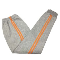 Hong Kong spring and summer autumn leisure school pants gray pants sports men and women students 2 Orange edge cotton bundle foot closure