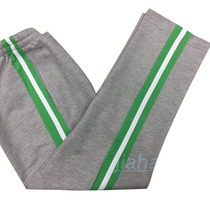 Spring summer and autumn gray sports pants school pants female student pants Korean high school junior high school green wide strip white edge cotton school clothes pants