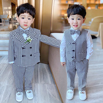 Boy dress suit British style childrens suit jacket casual baby suit handsome flower girl piano performance suit