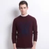 Áo len cashmere nam len len cổ tròn nam mùa đông 2020 mùa đông mới trung niên và trẻ trung ấm áp áo len dệt kim logo - Áo len Cashmere