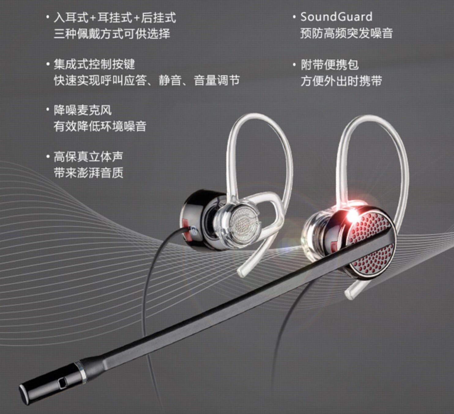 Plantronics TrendForce blackwire C435M ear hanging ear hook USB noise reduction high-definition broadband ear