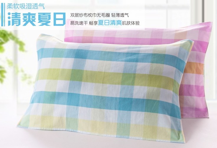 Khăn bông nguyên chất cặp gối khăn vàng số G2096 cotton cotton gối khăn cặp sinh viên jacquard châu Âu khăn gối