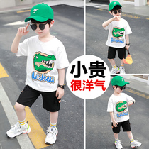 Childrens clothing boys summer suit 2020 new handsome foreign style 5 boys 6 childrens clothes 7 years old 8 trendy summer clothes