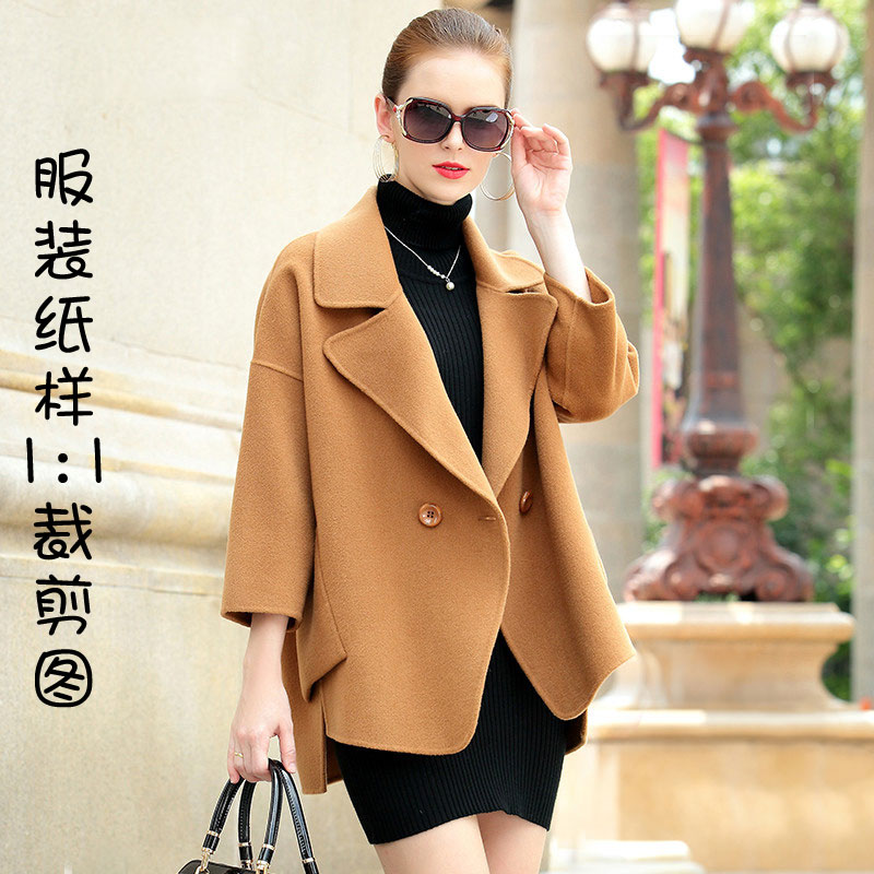 Spring Autumn Winter Short style Double-sided sheep plush Hooded Jacket Coat Coat Big Coat clothing Prints Paper-like plate tailoring