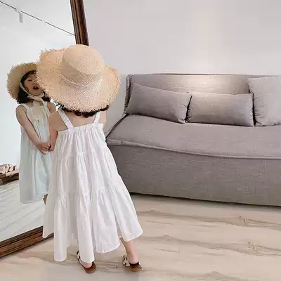 Children's dresses, summer clothes, girls, skirts, seaside holiday, foreign style beach dress, long version of Super fairy