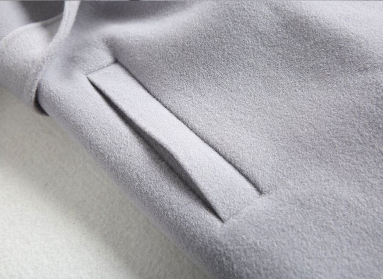 [钱多多] 17128 alpaca Albak làm bằng tay hai mặt áo cashmere áo áo phao nữ hàng hiệu