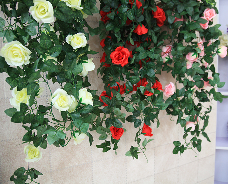 Trang trí tường giả hoa mây treo tường mô phỏng hoa hồng trong nhà phòng khách treo tường treo hoa lan treo giỏ hoa treo - Hoa nhân tạo / Cây / Trái cây hoa lan hồ điệp giả