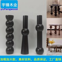 Medieval coffee table side table round table leg French retro entrance bar island table leg solid wood desk dining table support leg