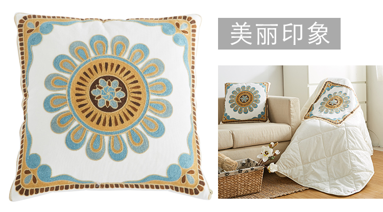 Gối dày chăn kép sử dụng nhung san hô văn phòng gối ba trong một là đệm xe đã ngủ trưa nghỉ trưa gối vuông trang trí