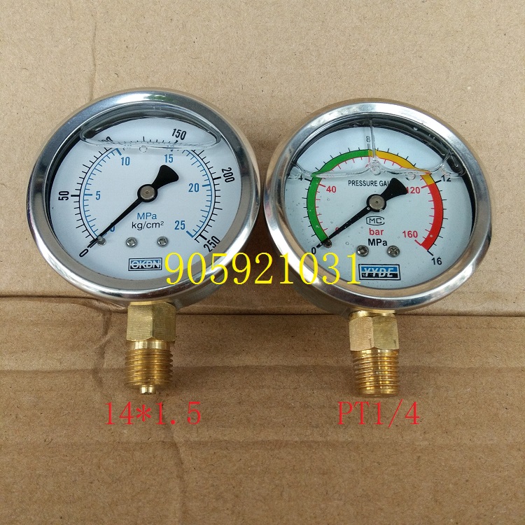 YN-60 hydraulic radial shock resistant pressure meter oil pressure 0-10 16 25 40MPA PT1 PT1 4 M14 * 1 5