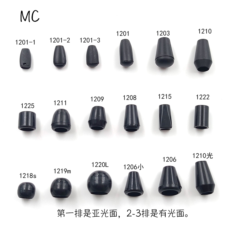 Plastic Cord End Bell Pendant Belt Cord End Cap Cord End Buckle Decoration Black White Transparent Colorful Clothing Accessories