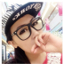 Xue Zhiqian với kính gọng kính full frame retro kính gọng lớn khung đen nam có thể trang bị gương cận thị - Kính khung kính louis vuitton Kính khung