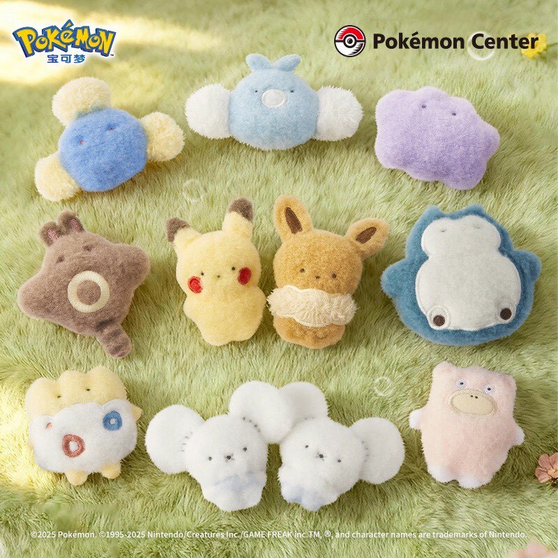 Pokémon Center Plush Toys Palm-Sized Plush Series Slowpoke, Kirby, Pair of Mouse Gifts in Stock