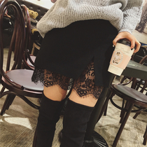 Pregnant woman skirt Autumn and winter fashion trend mom hair bag hip skirt a-line belly skirt Lace pregnant woman skirt Autumn