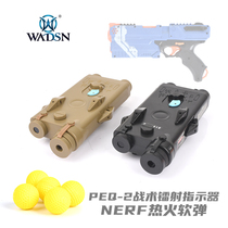  Warderson infrared PEQ2 night vision indicator guide rail Red dot laser front outlet battery box simple modification