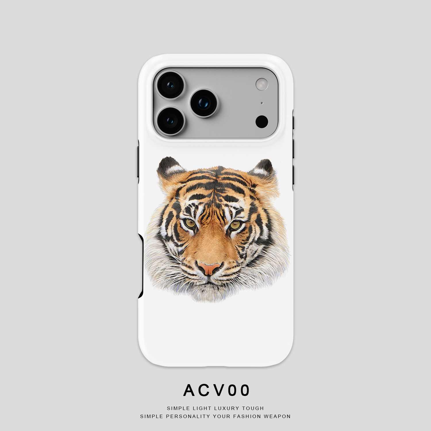 Majestic Tiger Face Close-Up Illustration 21 iPhone Case