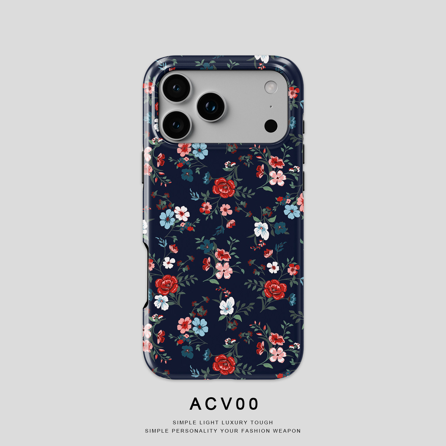 Vintage Black Floral Pattern 21 iPhone Case