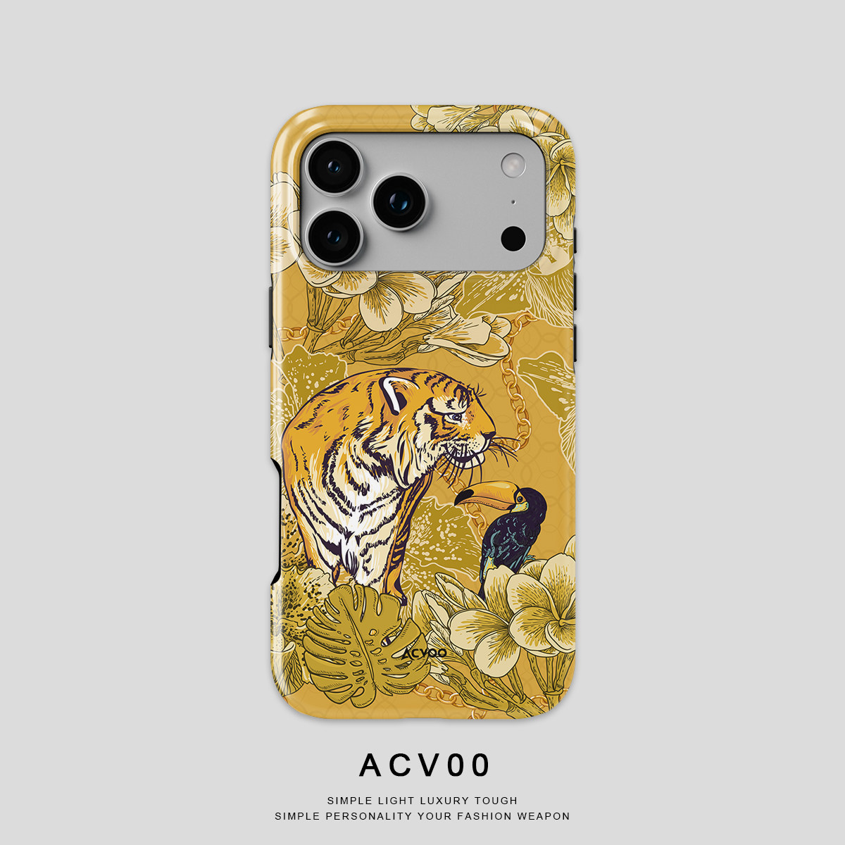 Majestic Tiger Face Close-Up Illustration 21 iPhone Case