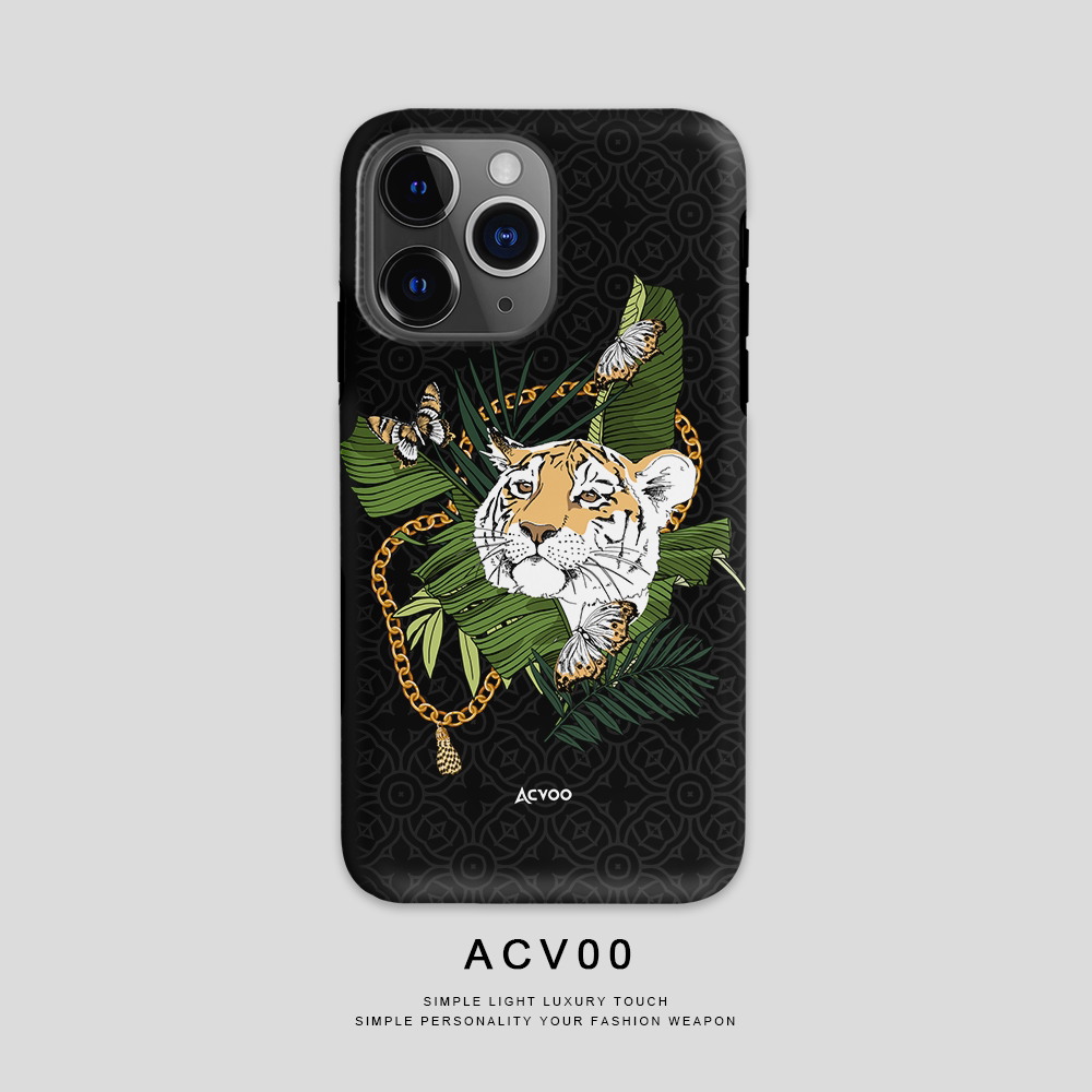 Majestic Tiger Face Close-Up Illustration 21 iPhone Case