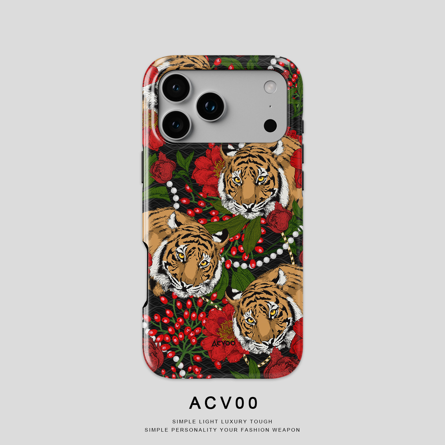 Majestic Tiger Face Close-Up Illustration 21 iPhone Case