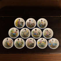 Cricket pot cricket basin waist drum water bowl sink water feeder utensils and supplies Jingdezhen refined twelve gold hairpin bag