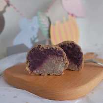 Whole wheat purple sweet potato and taro puree 100% whole wheat pure taro puree meal replacement oil-free and sucrose-free whole wheat Haijie snacks 4*100g