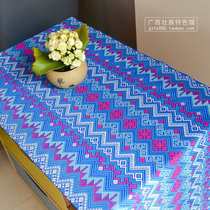 Wide blue size decorative surface features wide ethnic decoration new material shop fabric Guangxi Zhuang Zhuang Brocade Large