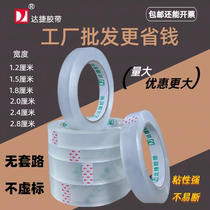 Transparent narrow tape high adhesive sealing 1 2 1 5 1 8 2 2 4 2 8 vegetable binding large roll manufacturer complete
