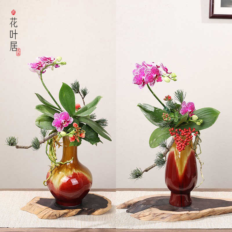 送料無料 清時代辰砂花瓶 高15cm 箱付 中国古玩 辰砂花瓶- Top 50
