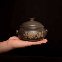 Jianshui steam pot soup pot rice noodle stew pot Yao stingy catering chicken water-proof steam pot Yunnan mini pot pottery Yunnan purple household