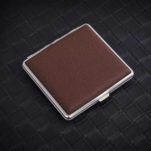 Мужской ультратонкий портативный креативный металлический портсигар, подарок на день рождения