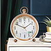 Hourly Chime Table Clock for Living Room, Stylish Desktop Clock Ornament, Silent Pendulum Clock for Bedroom, Desk Clock