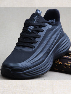 Old beijing popcorn sole ultra-light thickened velvet men's cotton shoes warm thick sole high elastic anti-slip sports running dad shoes