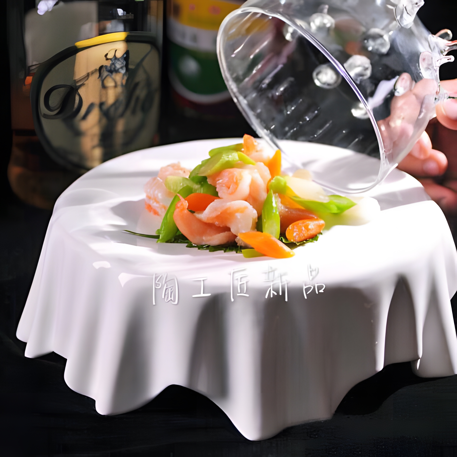 Creative Mood Vegetable Cutlery Table Dish High Footed Dish Molecular Gourmet Food Pan Creative Hotel High-end Clubhouse Cutlery