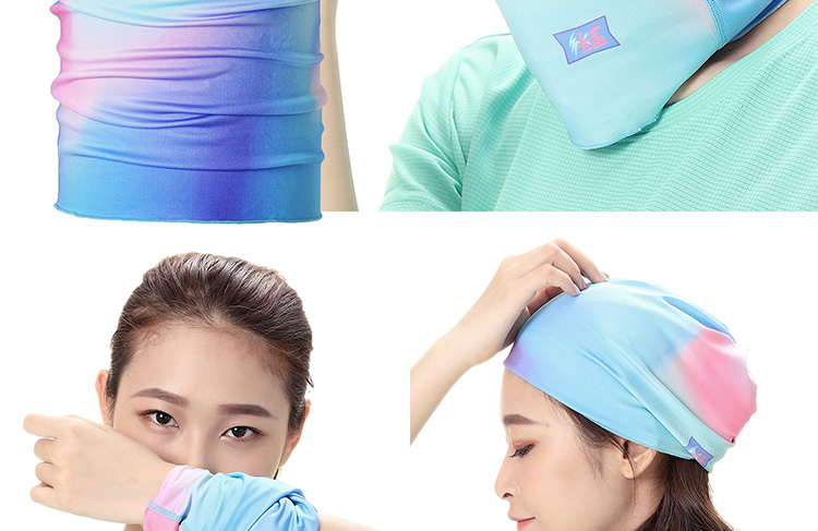Màu hoang dã băng lụa cưỡi mặt nạ UV bảo vệ chống nắng cổ áo bib xe đạp mặt khăn nam và nữ mùa hè ngoài trời - Kerchief / Earflap khăn trùm mặt chống nắng