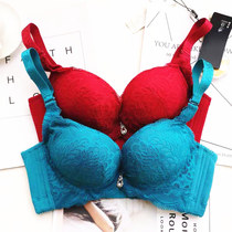 Lose clearance counter thickened AB Cup breast enhancement adjustment bra exquisite lace small bra