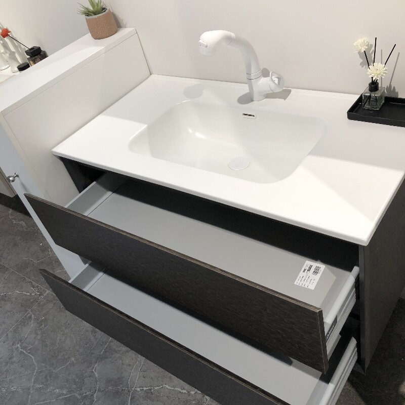 Exit Germany High Quality Matt Ceramic Integrated Basin Bath Cabinet Modern Half Wall Pull Basket Cabinet Washstand Bathroom Cabinet-Taobao