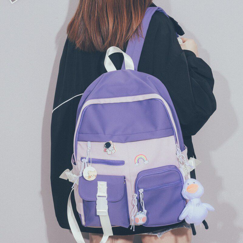 ins school bag female Han version original juku ulzzang department elementary school students junior high school high school high school students double shoulder bag large capacity shoulder bag
