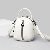 Mini small bag female 2021 New Spring Summer tide Korean version Joker simple shoulder shoulder bag wax leather mobile phone bag