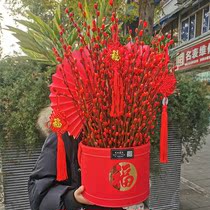 Interior ornaments tiger series new year pendant red lantern Chinese knot holly eucalyptus ornaments supplies