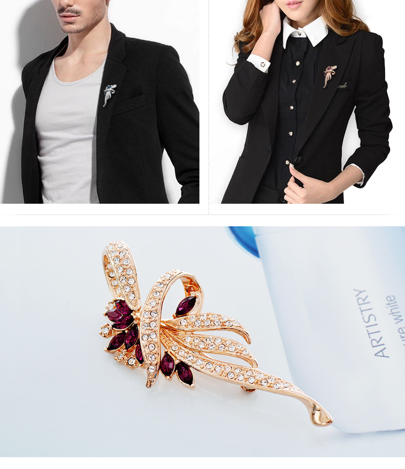 Bạc Deli Jewelry Hàn Quốc Phụ Kiện Khí Bầu Không Khí Cardigan Coat Jacket Đàn Ông Phụ Nữ Thời Trang Pin Brooch Phần Trên Áo Đàn Bà