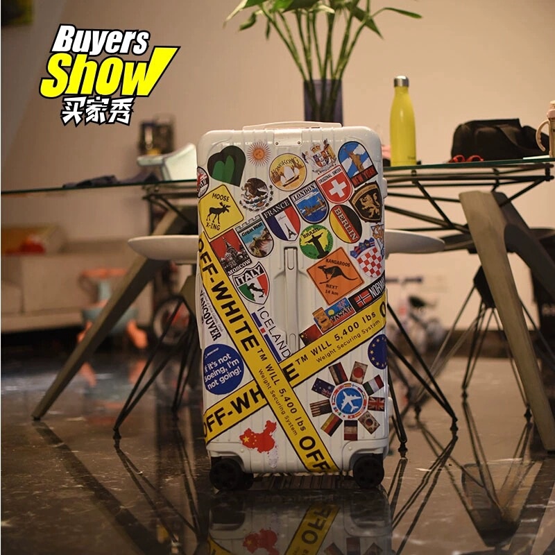 Trendy Travel Suitcase Stickers with National Landmarks Suitable for Samsonite and Rimowa Luggage, Waterproof