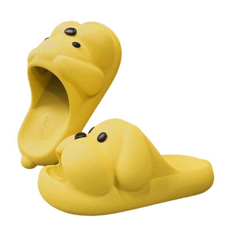 Fall in Love with Shopping: Cute Puppy Slippers, Sandals for Men and Women, Indoor Home Wear, Summer Outdoor Wear, Thick-Soled, Non-Slip, Unique Style