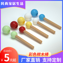Solid wood wooden hole board accessories match ball stick color small wooden stick beech stick clapboard stick hook rack