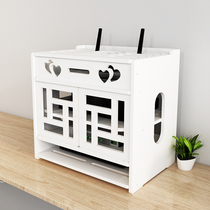 Punch-free router rack wifi light cat storage rack plug-in cable remote control finishing set-top box rack